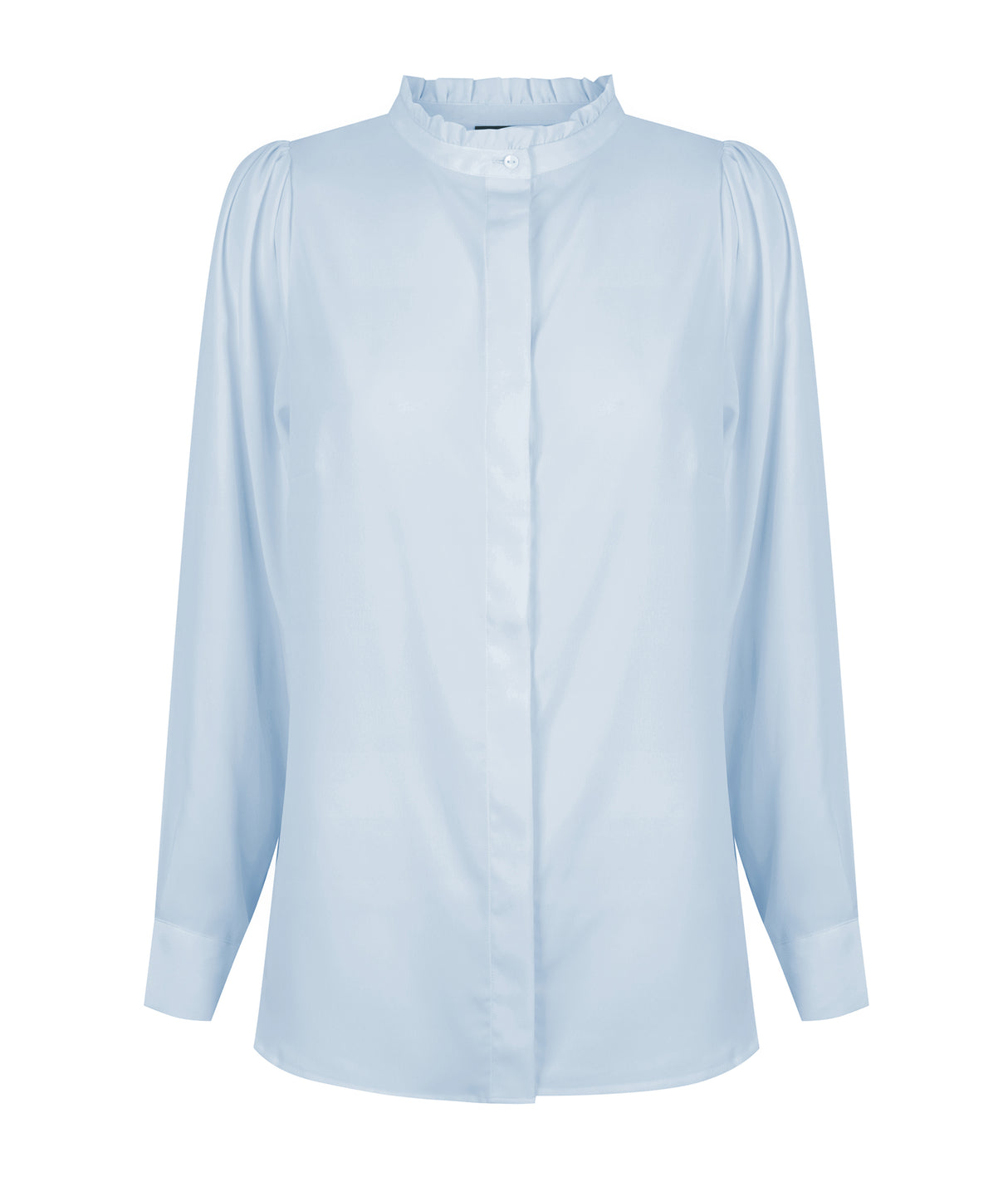 1753WL Bailey-Women's Long Sleeve Button Through Blouse
