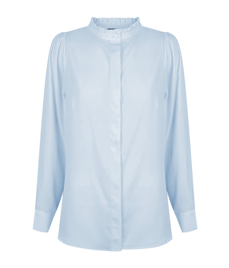 1753WL Bailey-Women's Long Sleeve Button Through Blouse