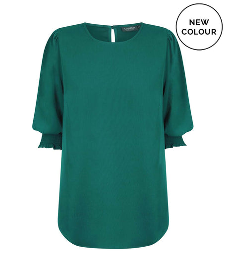 1799WZ Lola-Women's 3/4 Sleeve Shirred Cuff Top