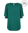 1799WZ Lola-Women's 3/4 Sleeve Shirred Cuff Top