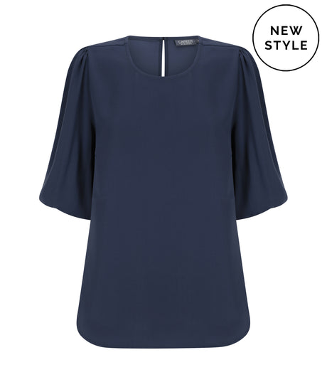 1807WS Poppy-Puff Sleeve Top