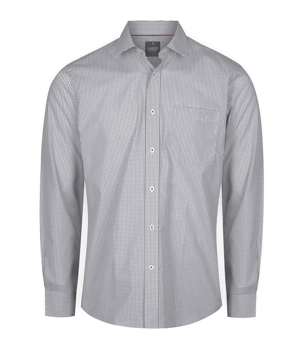 1895L Fawkner-Micro Check Long Sleeve Shirt