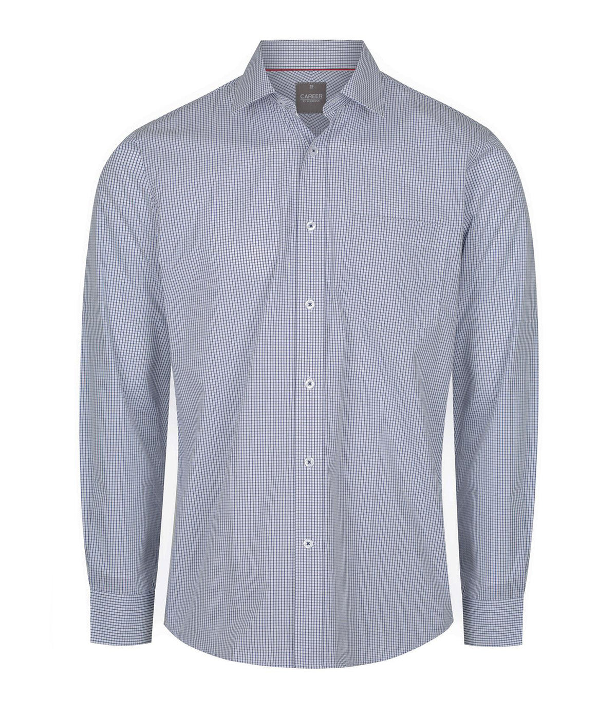 1895L Fawkner-Micro Check Long Sleeve Shirt
