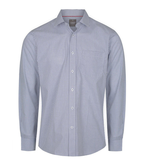 1895L Fawkner-Micro Check Long Sleeve Shirt