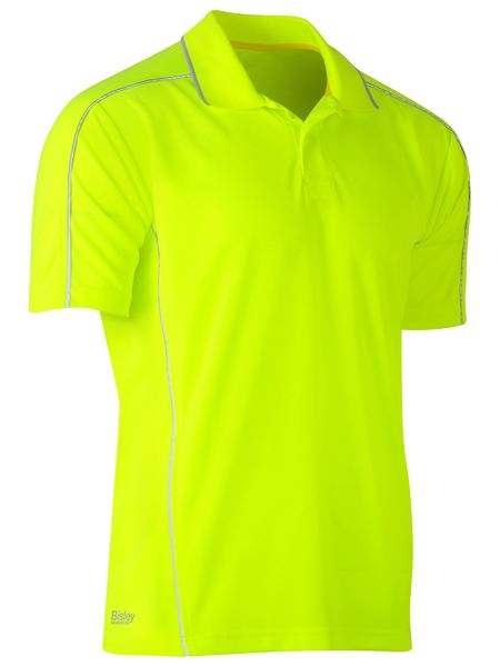 Cool Mesh Polo With Reflective Piping