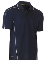 Cool Mesh Polo With Reflective Piping