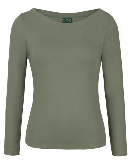 1BTL-C Of C Ladies L/S Boat Neck Tee