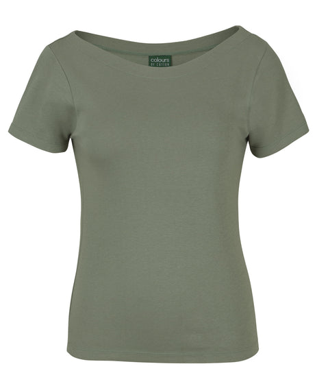 1BTS-C Of C Ladies S/S Boat Neck Tee