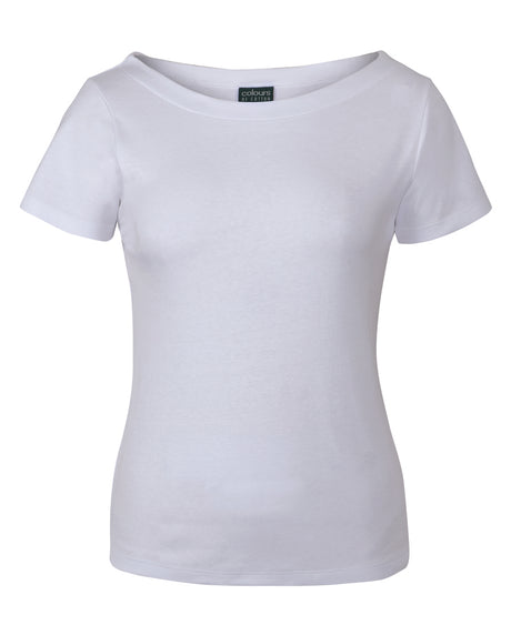 1BTS-C Of C Ladies S/S Boat Neck Tee