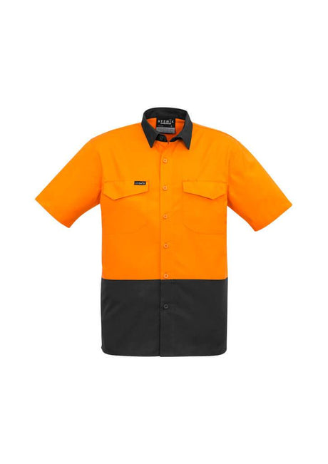 ZW815-Mens Rugged Cooling Hi Vis Short Sleeve Shirt