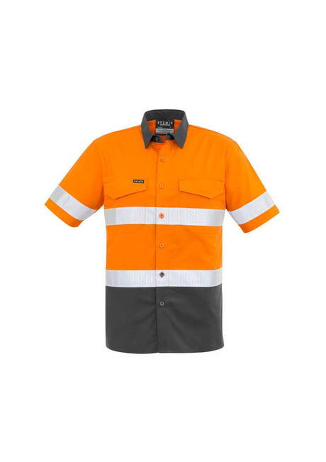 ZW835-Mens Rugged Cooling Hi Vis Taped Short Sleeve Shirt