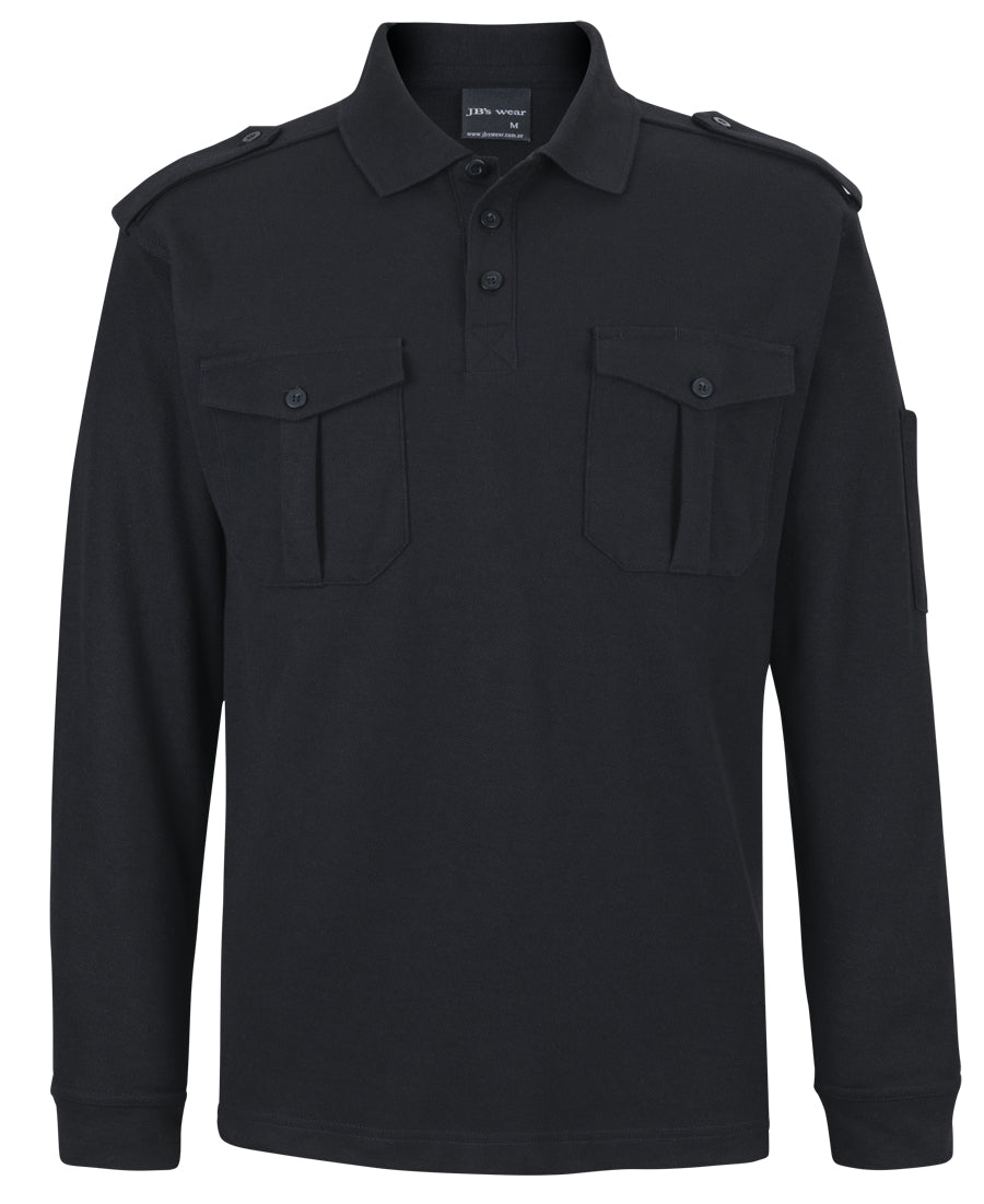 210EL-Jb'S L/S 250 Epaulette Polo