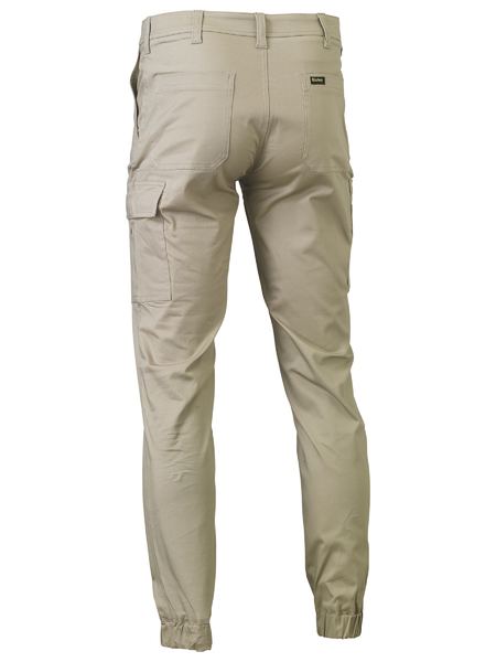 Stretch Cotton Drill Cargo Cuffed Pants