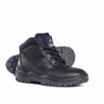 260020-Women's Lace Up Boot with Steel Toe Cap-BLACK