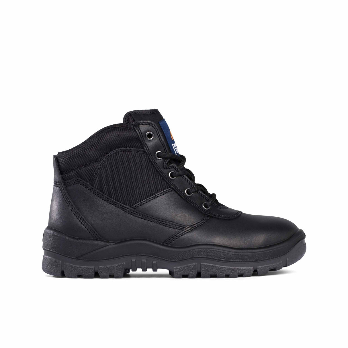 260020-Women's Lace Up Boot with Steel Toe Cap-BLACK