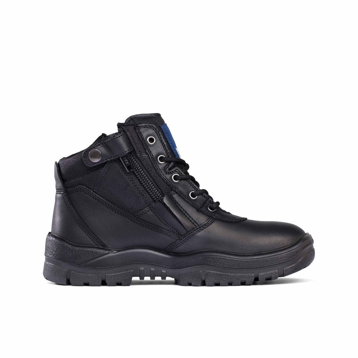 261020-Black Mongrel ZipSider Boot (With Steel Toe Cap)-BLACK