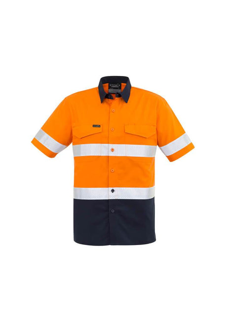 ZW835-Mens Rugged Cooling Hi Vis Taped Short Sleeve Shirt