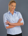 324-Womens 3/4 Sleeve Mini Check