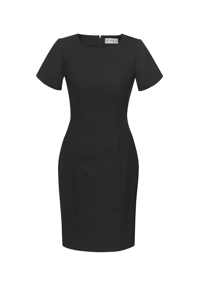 34012-Comfort Wool Stretch Womens Short Sleeve Dress