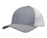 3971-Light Brushed Poly Cotton Marle Cap with Honeycomb Mesh Back