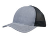 3971-Light Brushed Poly Cotton Marle Cap with Honeycomb Mesh Back