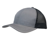 3972-Light Brushed Poly Cotton Marle Cap with Honeycomb Mesh Back