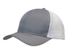 3972-Light Brushed Poly Cotton Marle Cap with Honeycomb Mesh Back