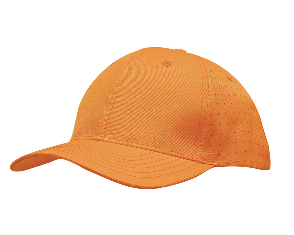 3975-Breathable Poly Twill Cap with Circle Perforations