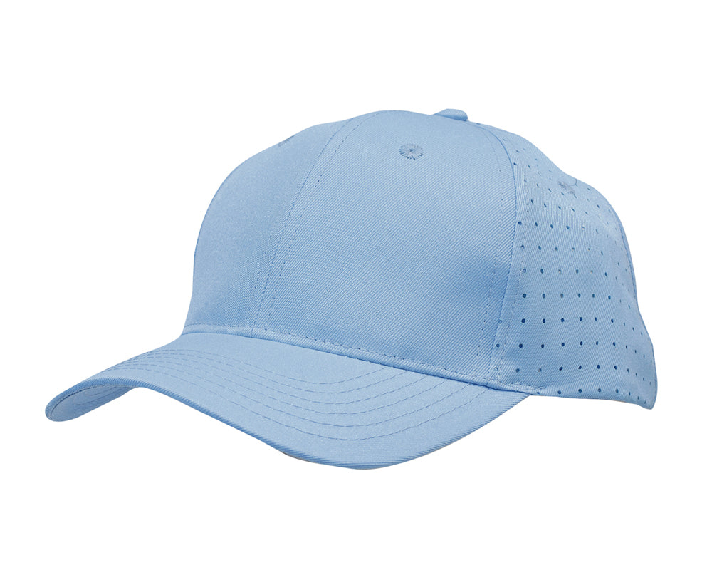 3975-Breathable Poly Twill Cap with Circle Perforations