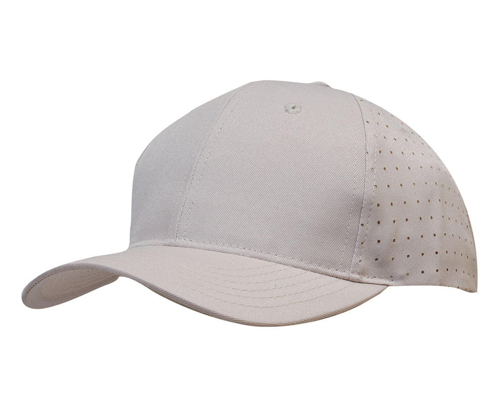 3975-Breathable Poly Twill Cap with Circle Perforations