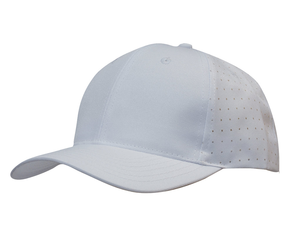 3975-Breathable Poly Twill Cap with Circle Perforations