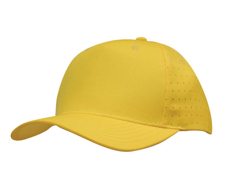 3976-Breathable Poly Twill Cap with Circle Perforations