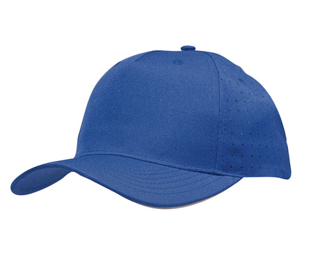3976-Breathable Poly Twill Cap with Circle Perforations