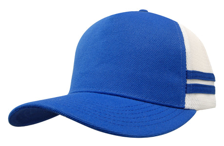 3995-American Premium Twill/Mesh Deep Fit Trucker with Stripes
