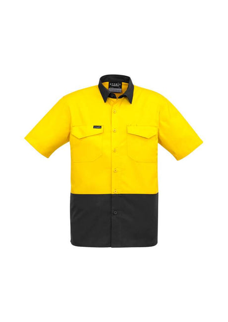 ZW815-Mens Rugged Cooling Hi Vis Short Sleeve Shirt