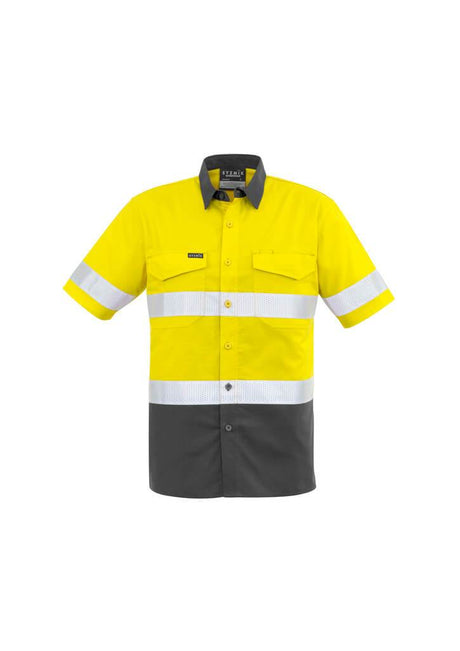 ZW835-Mens Rugged Cooling Hi Vis Taped Short Sleeve Shirt
