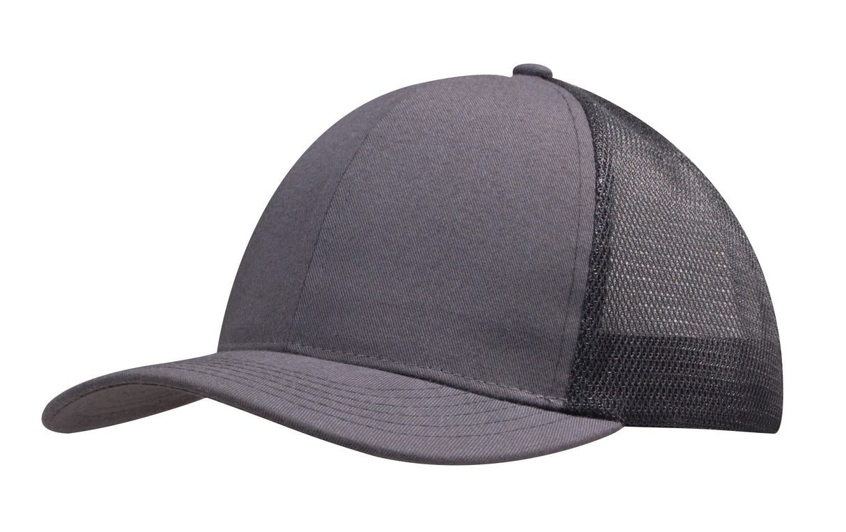 4002-Brushed Cotton with Mesh Back Cap