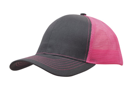 4002-Brushed Cotton with Mesh Back Cap