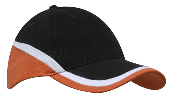 4026-Brushed Heavy Cotton Tri-Coloured Cap