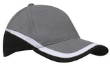 4026-Brushed Heavy Cotton Tri-Coloured Cap
