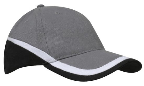 4026-Brushed Heavy Cotton Tri-Coloured Cap