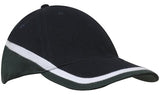 4026-Brushed Heavy Cotton Tri-Coloured Cap