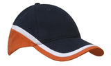 4026-Brushed Heavy Cotton Tri-Coloured Cap