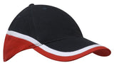 4026-Brushed Heavy Cotton Tri-Coloured Cap