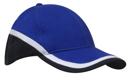 4026-Brushed Heavy Cotton Tri-Coloured Cap