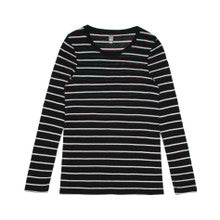 4027 - Wo's Fine Stripe L/S Tee