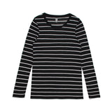 4027-WO'S FINE STRIPE L/S TEE
