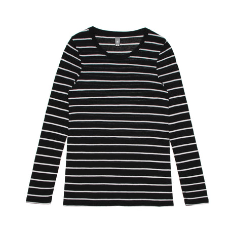 4027-WO'S FINE STRIPE L/S TEE