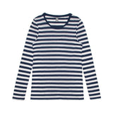 4027-WO'S FINE STRIPE L/S TEE