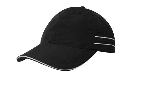4077-Microfibre Sports Cap with Piping and Sandwich